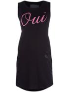 Philipp Plein Oui T-shirt Dress, Women's, Size: Large, Black, Cotton
