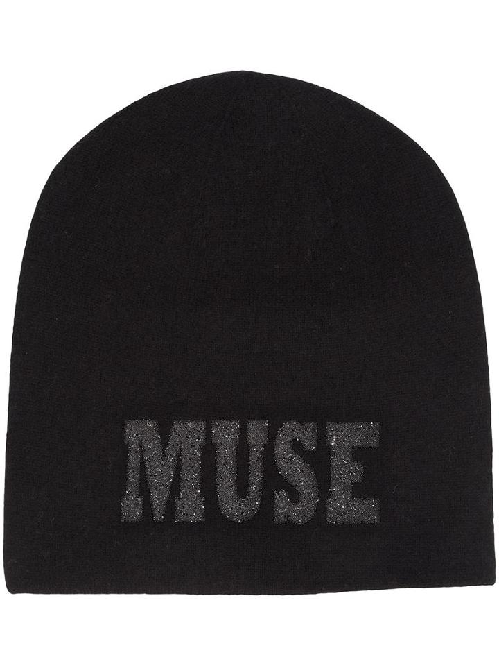 Warm-me Muse Embellished Beanie, Women's, Black, Cashmere