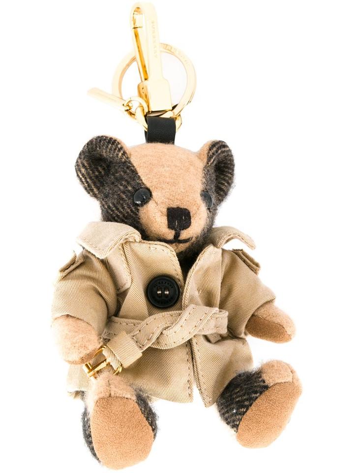 Burberry 'trench Coat Bear' Keyring, Women's, Brown, Cashmere/cotton