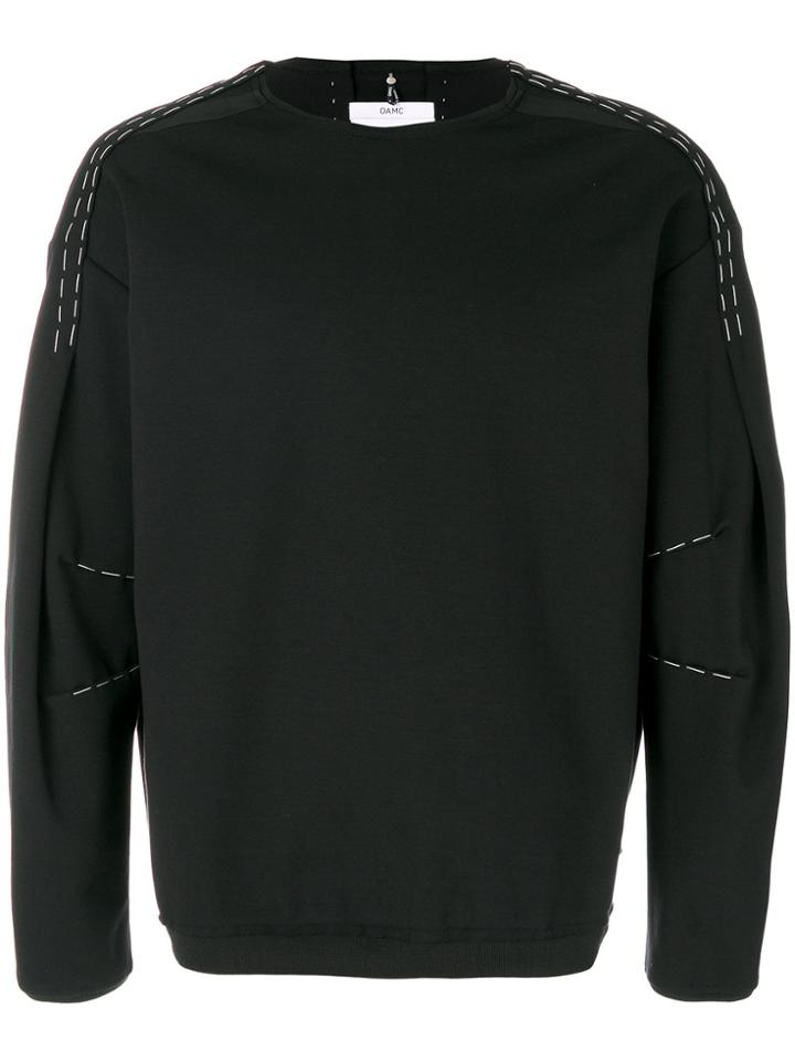 Oamc Contrast Seams Sweatshirt - Black