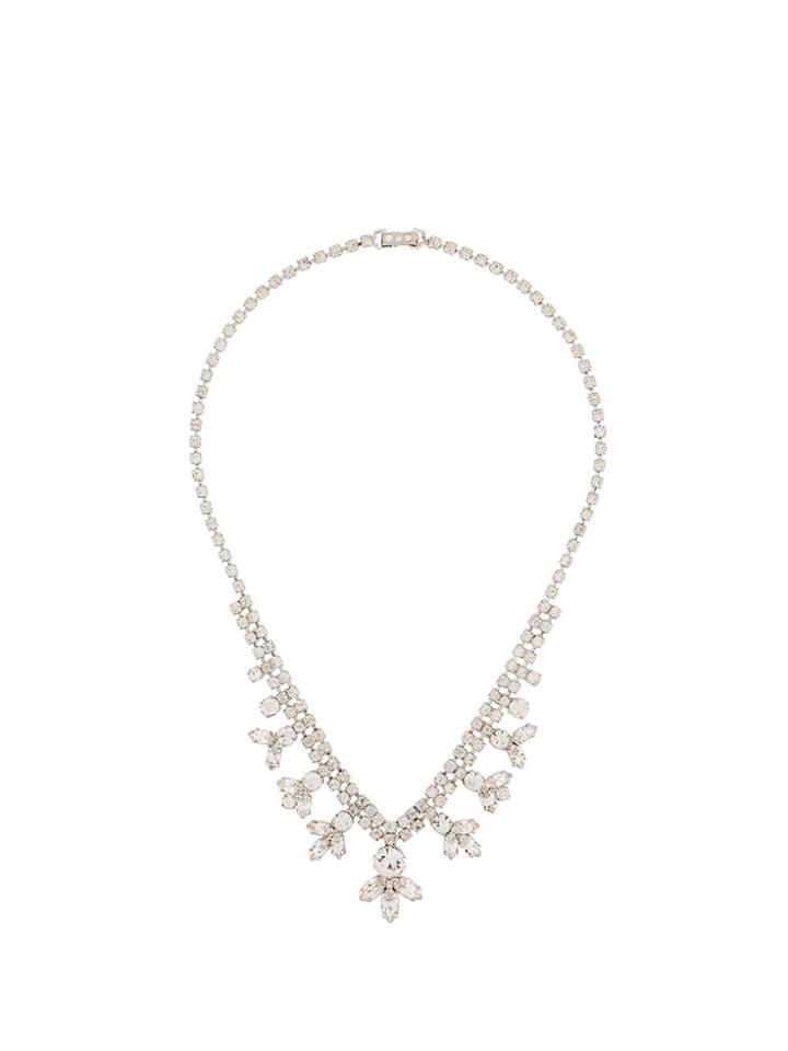 Susan Caplan Vintage 1960's Drop Necklace - Metallic