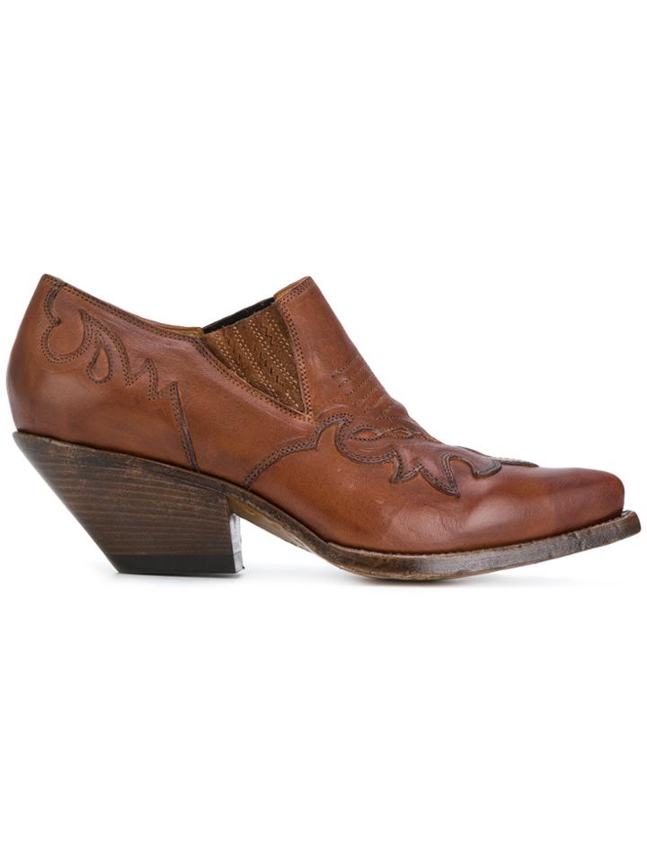 Buttero Cowboy Ankle Boots - Brown