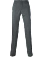 Dondup Tailored Slim Fit Trousers, Men's, Size: 34, Grey, Cotton/spandex/elastane/virgin Wool