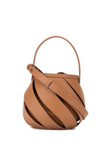 Mlouye Small Helix Bucket Bag - Brown