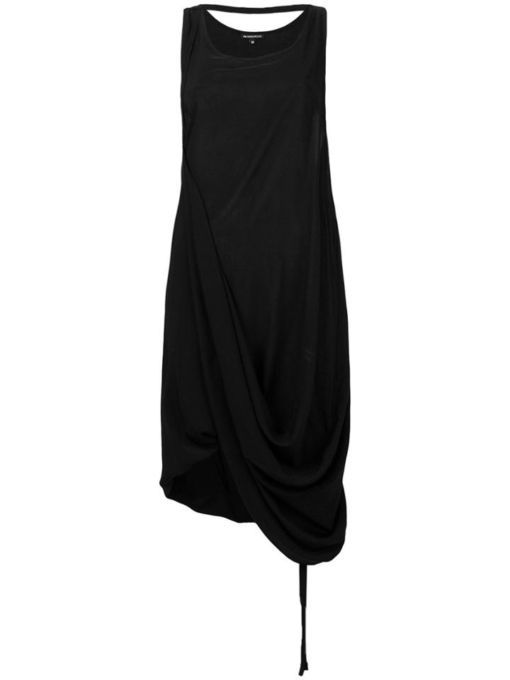 Ann Demeulemeester Long-line Draped Vest Top - Black
