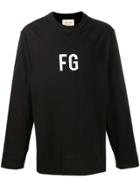 Fear Of God Logo Monogram Print Sweatshirt - Black