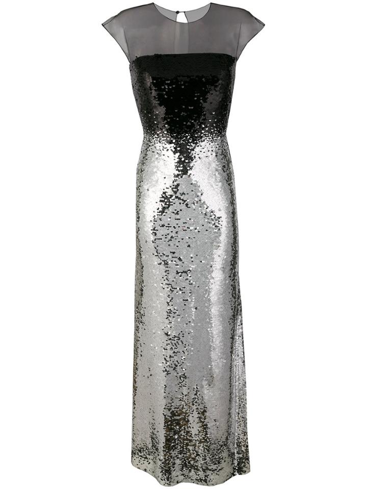 Sachin & Babi Sequin Embellished Gown - Metallic