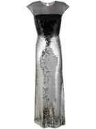Sachin & Babi Sequin Embellished Gown - Metallic