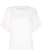 Mm6 Maison Margiela Contrast Panel T-shirt - White