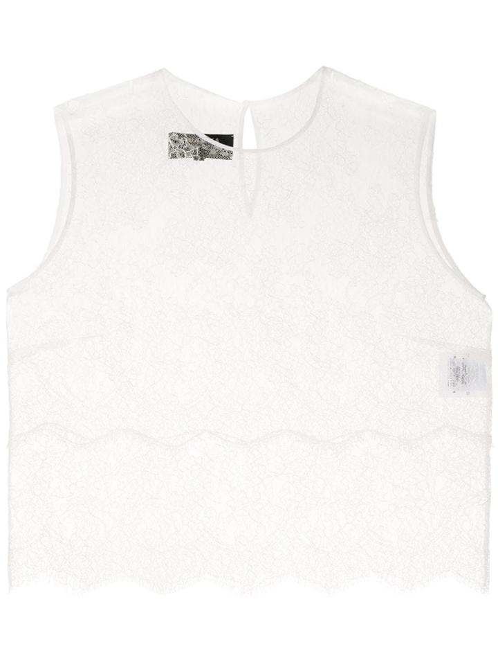 Paule Ka Lace Top - White