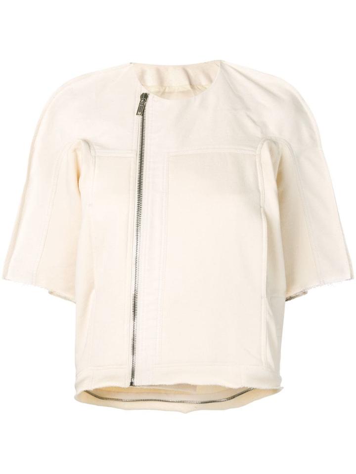 Rick Owens Drkshdw Oversized Short-sleeve Jacket - Neutrals