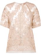 No21 Sheer Lace Blouse - Nude & Neutrals