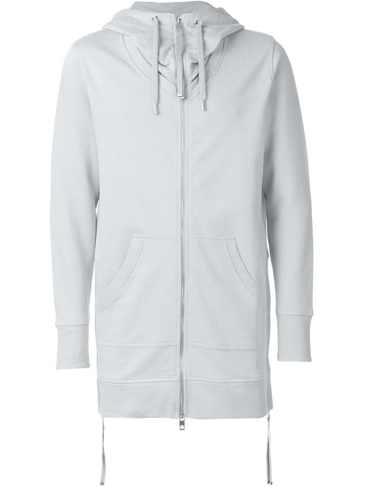 Diesel Black Gold Long Zipped Hoodie, Men's, Size: L, Grey, Cotton