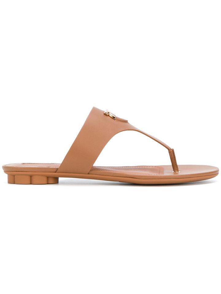 Salvatore Ferragamo Enfola Sandals - Brown