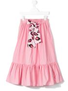 Msgm Kids - Lace-up Pleated Skirt - Kids - Cotton - 12 Yrs, Pink/purple