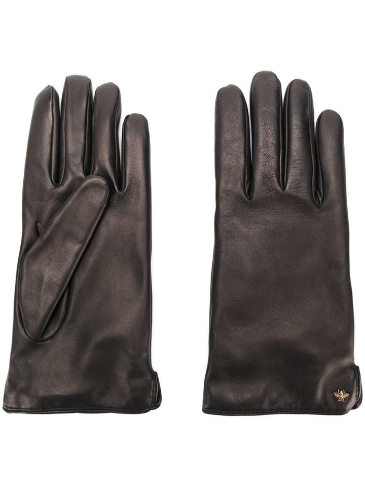Gucci Bee Motif Gloves - Black