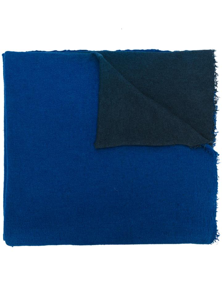 Faliero Sarti Textured Two Tone Shawl - Blue