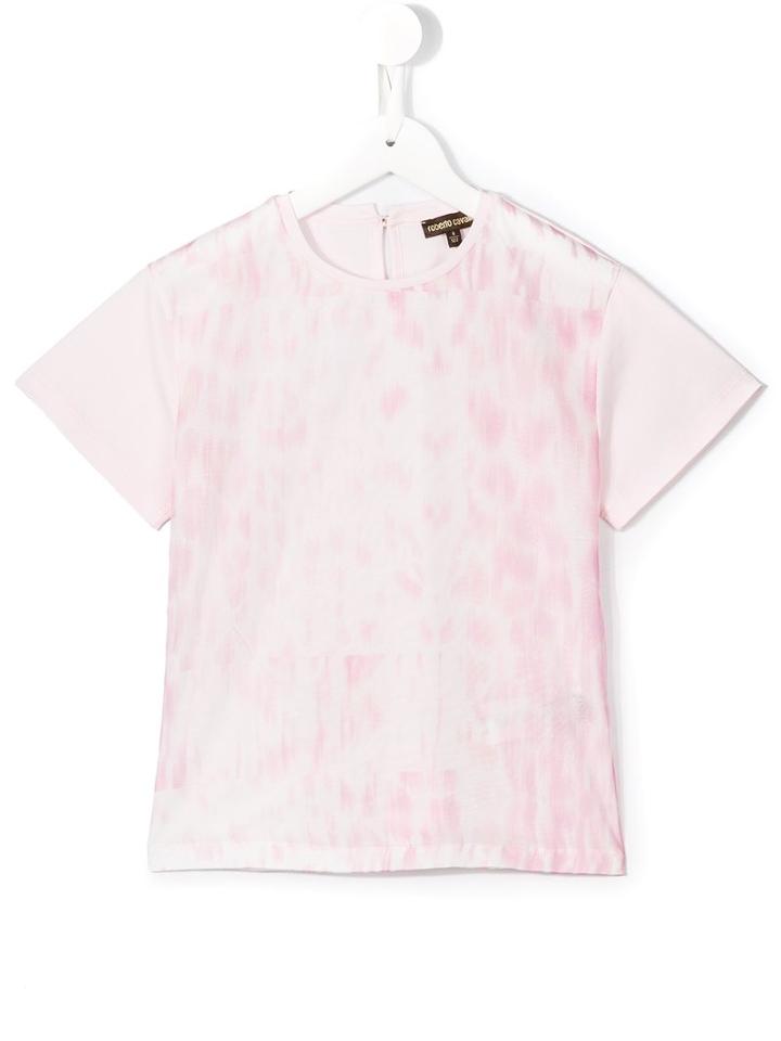 Roberto Cavalli Kids Animal Print T-shirt, Girl's, Size: 10 Yrs, Pink/purple