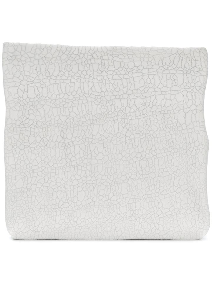 The Last Conspiracy Textured Zipped Pouch - White