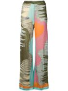 Missoni Pattern Flared Trousers - Green