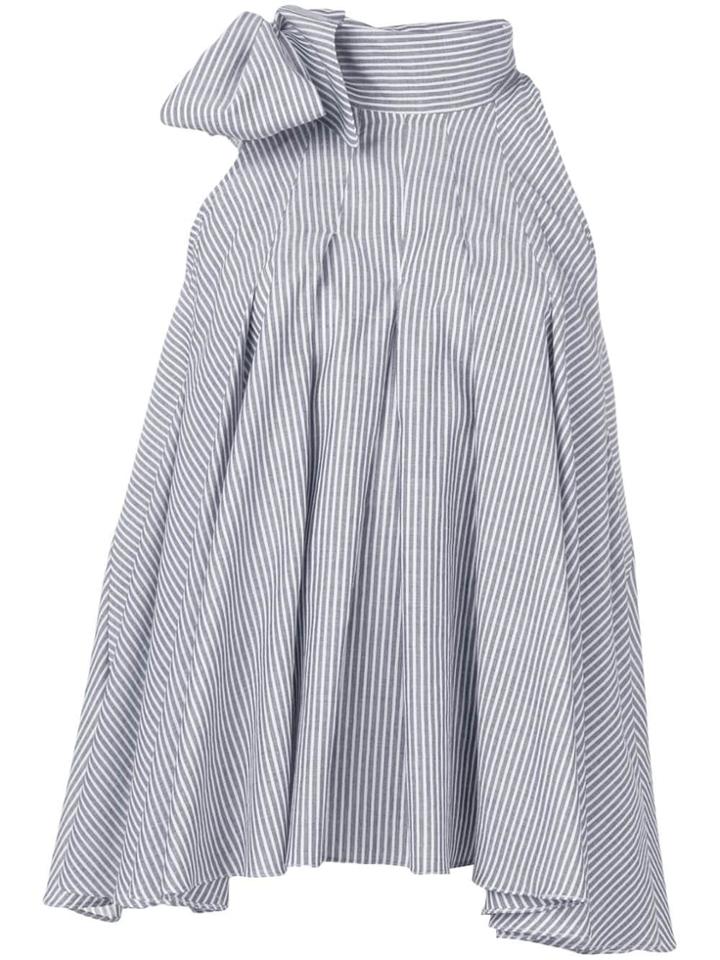 Brunello Cucinelli Flared Striped Top - Black