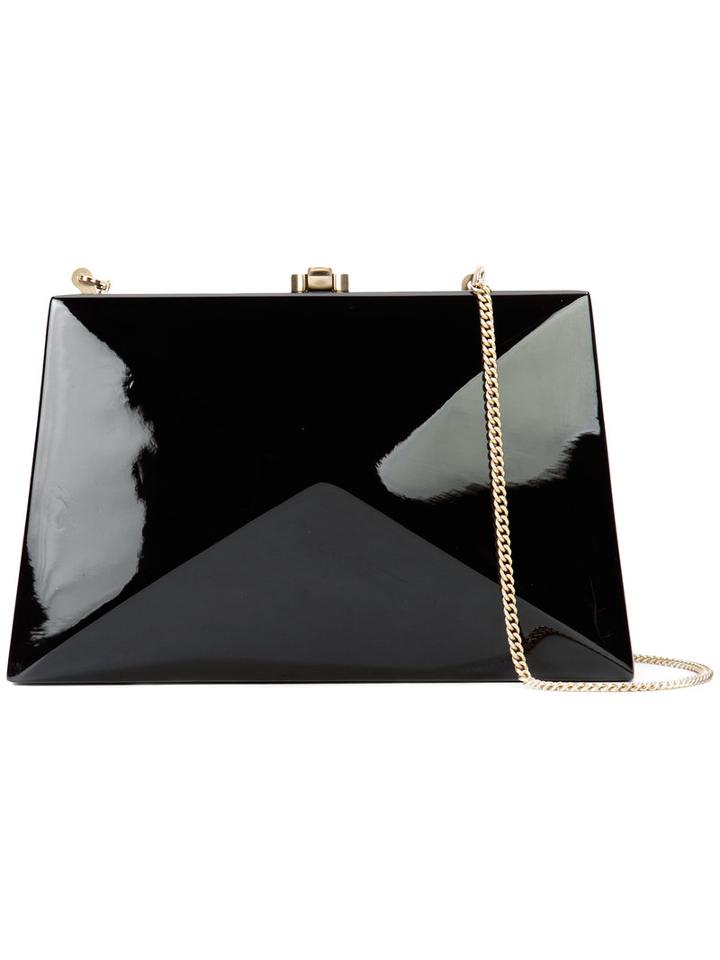 Rocio Diaz Baby Clutch, Women's, Black, Wood