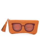 Sarah Chofakian Leather Glasses Case - Yellow & Orange