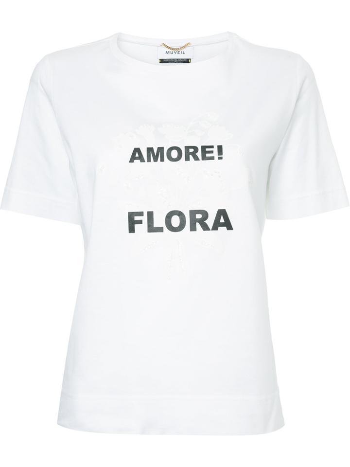 Muveil Amore! Flora T-shirt - White