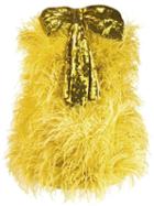 Attico Bow Embellished Mini Dress - Yellow