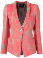 Giorgio Armani Fitted Abstract Print Jacket - Pink & Purple
