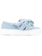 Joshua Sanders Denim Slip-on Bow Sneakers - Blue