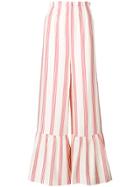 Vilshenko Flared Striped Trousers - Nude & Neutrals