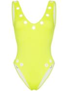 Solid & Striped Michelle Eyelet Detail Swimsuit - Green