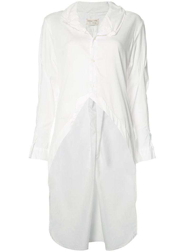Sabine Luise Long Asymmetric Shirt, Women's, White, Cotton