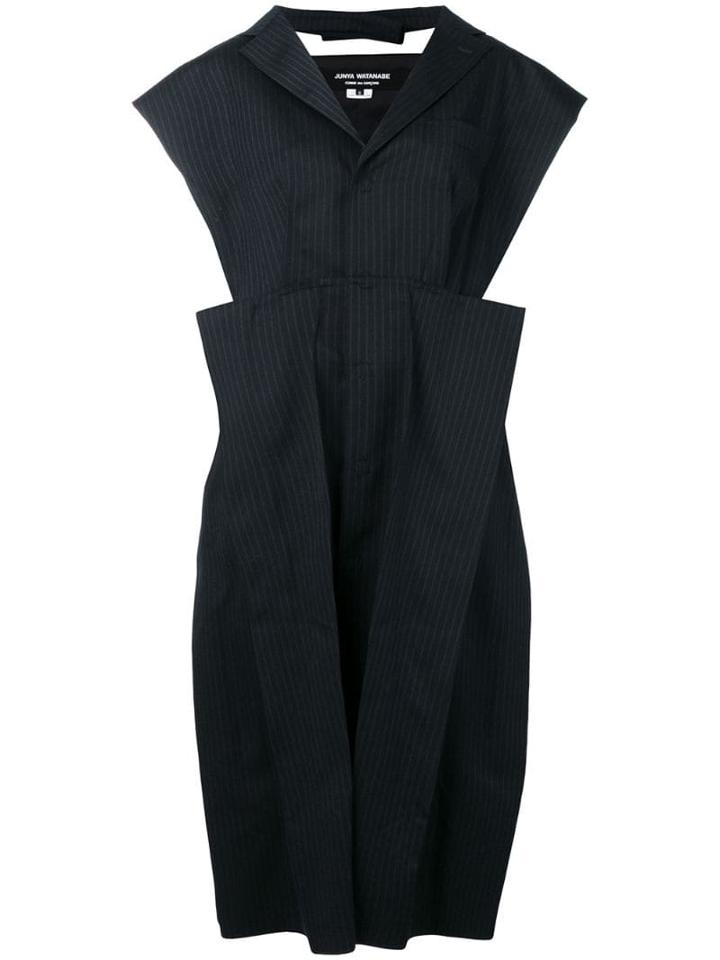 Junya Watanabe Structured Pinstripe Dress - Blue