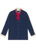 Sandy Liang Charles Cold Shoulder Blouse - Blue