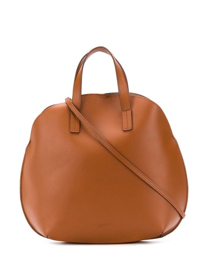 Jil Sander Navy Classic Top-handle Tote - Brown