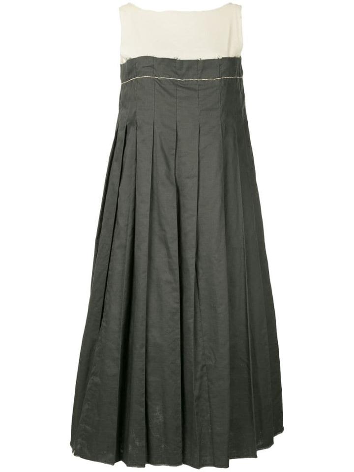 Comme Des Garçons Pre-owned Contrast Flared Midi Dress - Grey