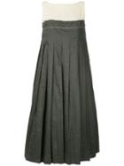 Comme Des Garçons Pre-owned Contrast Flared Midi Dress - Grey