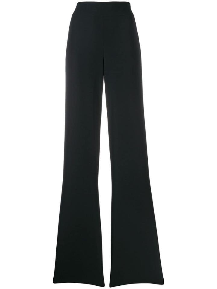 Emporio Armani High-waisted Wide Leg Trousers - Black