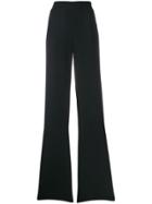 Emporio Armani High-waisted Wide Leg Trousers - Black