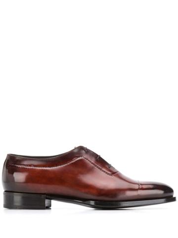 Santoni Gradient Detail Oxford Shoes - Brown