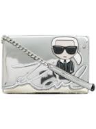Karl Lagerfeld Ikonic Shoulder Bag - Metallic