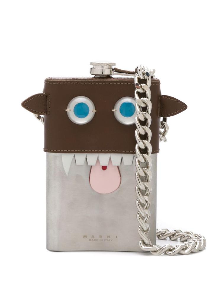 Marni Bat Hip Flask - Silver