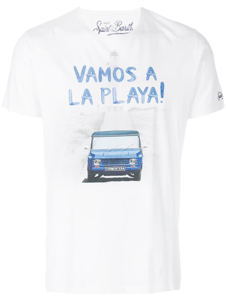 Mc2 Saint Barth Vamos A La Playa Print T-shirt - White