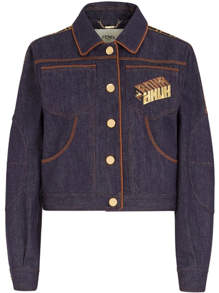 Fendi Fendi Roma Amor Denim Jacket - Blue