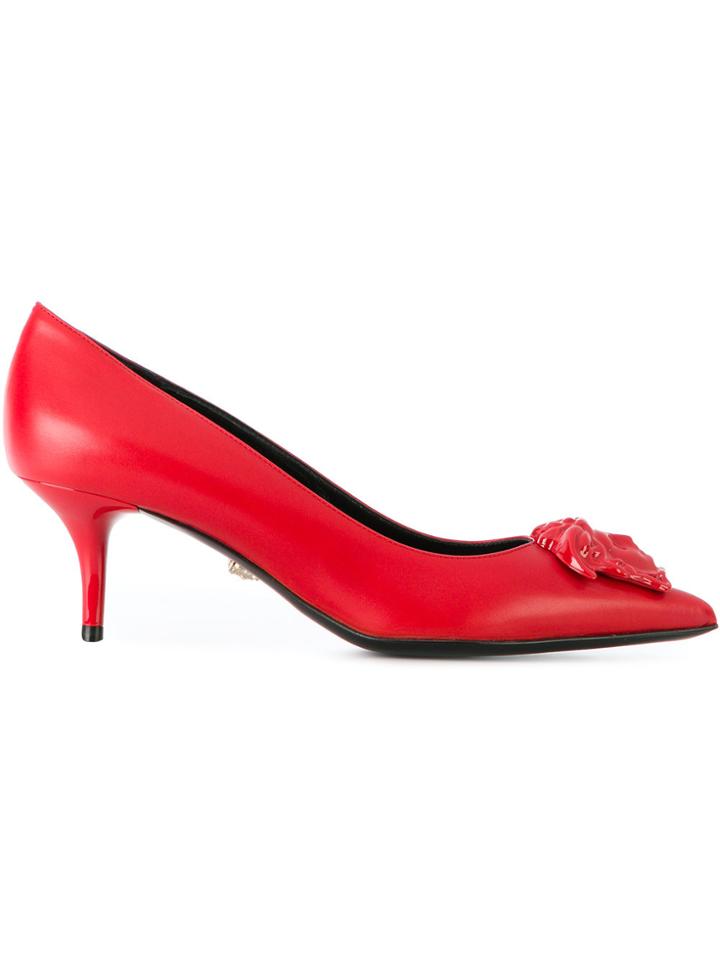 Versace Medusa Plaque Pumps - Red