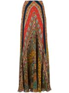 Etro Micro Pattern Full Skirt - Nude & Neutrals