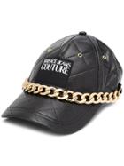 Versace Jeans Couture Faux-leather Quilted Cap - Black