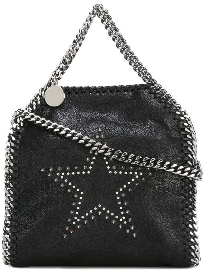 Stella Mccartney Tiny 'falabella' Tote, Women's, Black, Metal (other)/artificial Leather/cotton